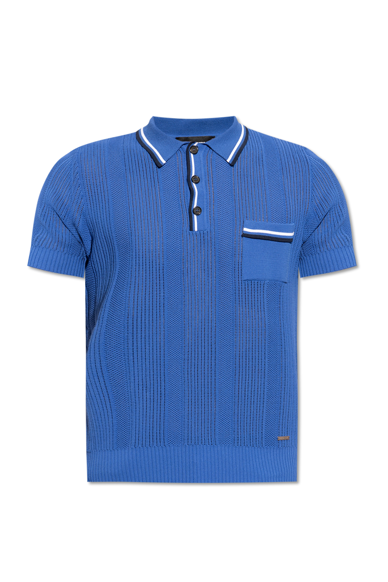 Blue PALT long - IetpShops Netherlands - crest logo polo shirt